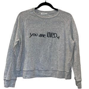 Workshop Republic Women’s You Are Loved Grey Sweatshirt Size: Large